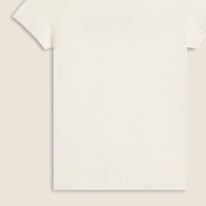 T-Shirt in jersey modal con Logo Strass