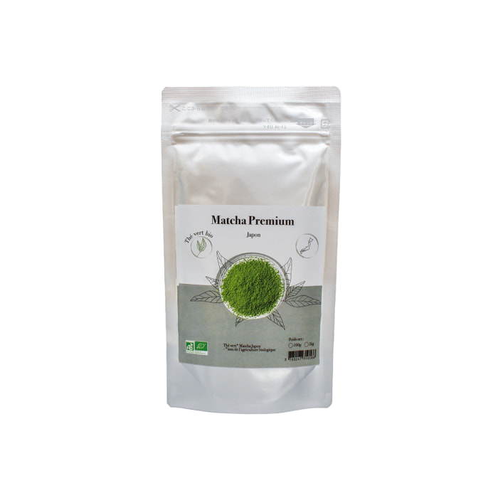 Matcha Premium - Thé Vert Bio du Japon - Sachet 100g