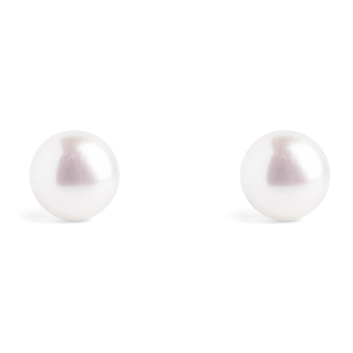 Pendientes Single Pearl Plata