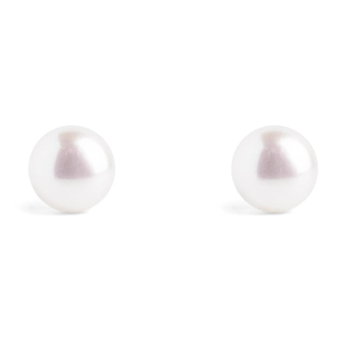 Pendientes Single Pearl Plata