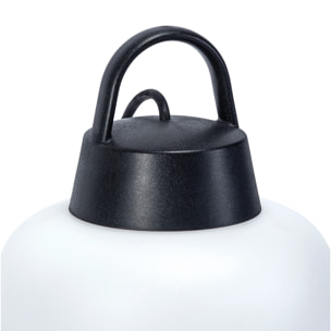 Forlight Lamtam - Lámpara de Sobremesa de Jardín E27 con Asa para Colgar IP44 para Exterior de Color Negro