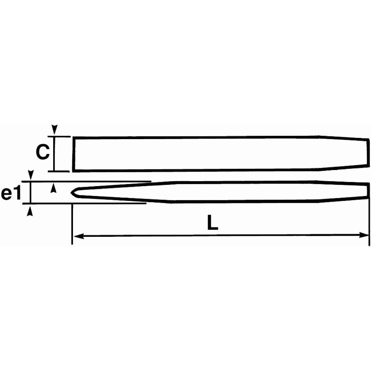 Burin extra plat SAM OUTILLAGE - 1-B