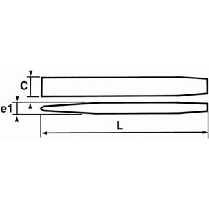 Burin extra plat SAM OUTILLAGE - 1-B