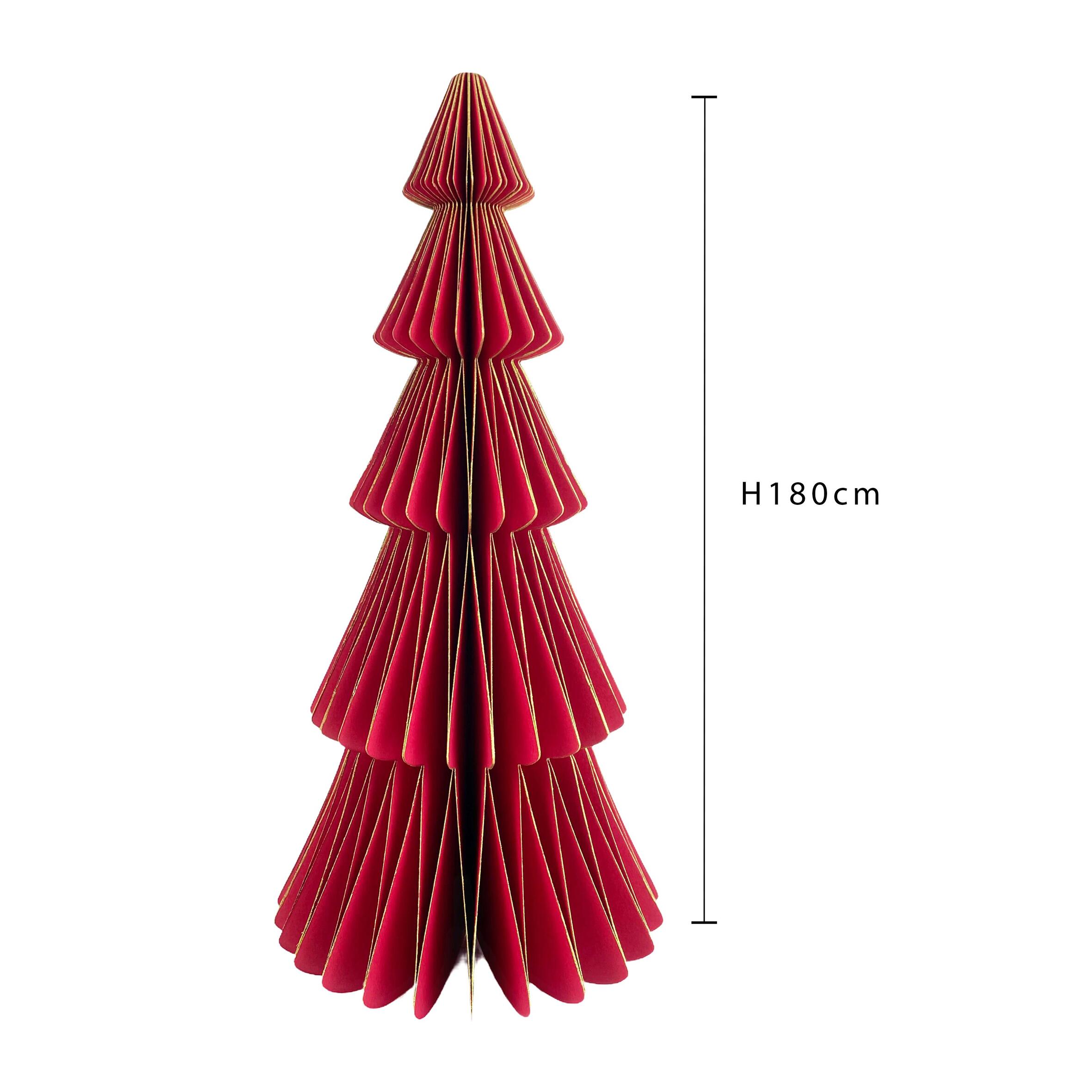 Albero carta - Pezzi 1 - Colore Rosso - 84x180Hx84cm - Bianchi Dino