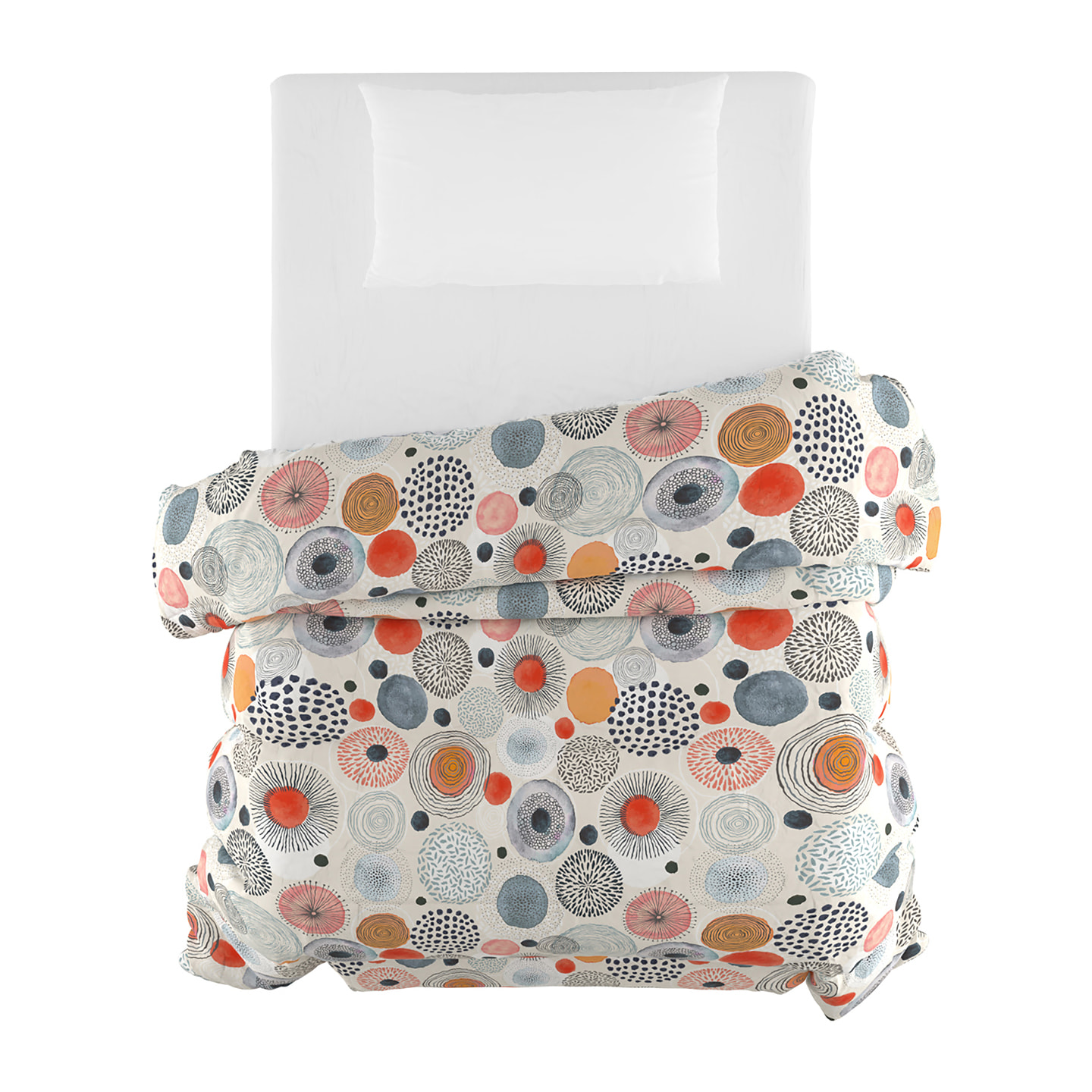 TRAPUNTA BASIC INVERNALE STAMPATA SINGOLO, ACQUERELLO