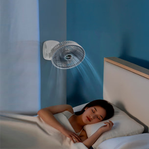 Ventilatore a clip silenzioso, 3 impostazioni di velocità con rotazione manuale verticale e orizzontale di 360°.