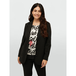 Fiorella Rubino - Blazer con bolsillos de parche - Negro