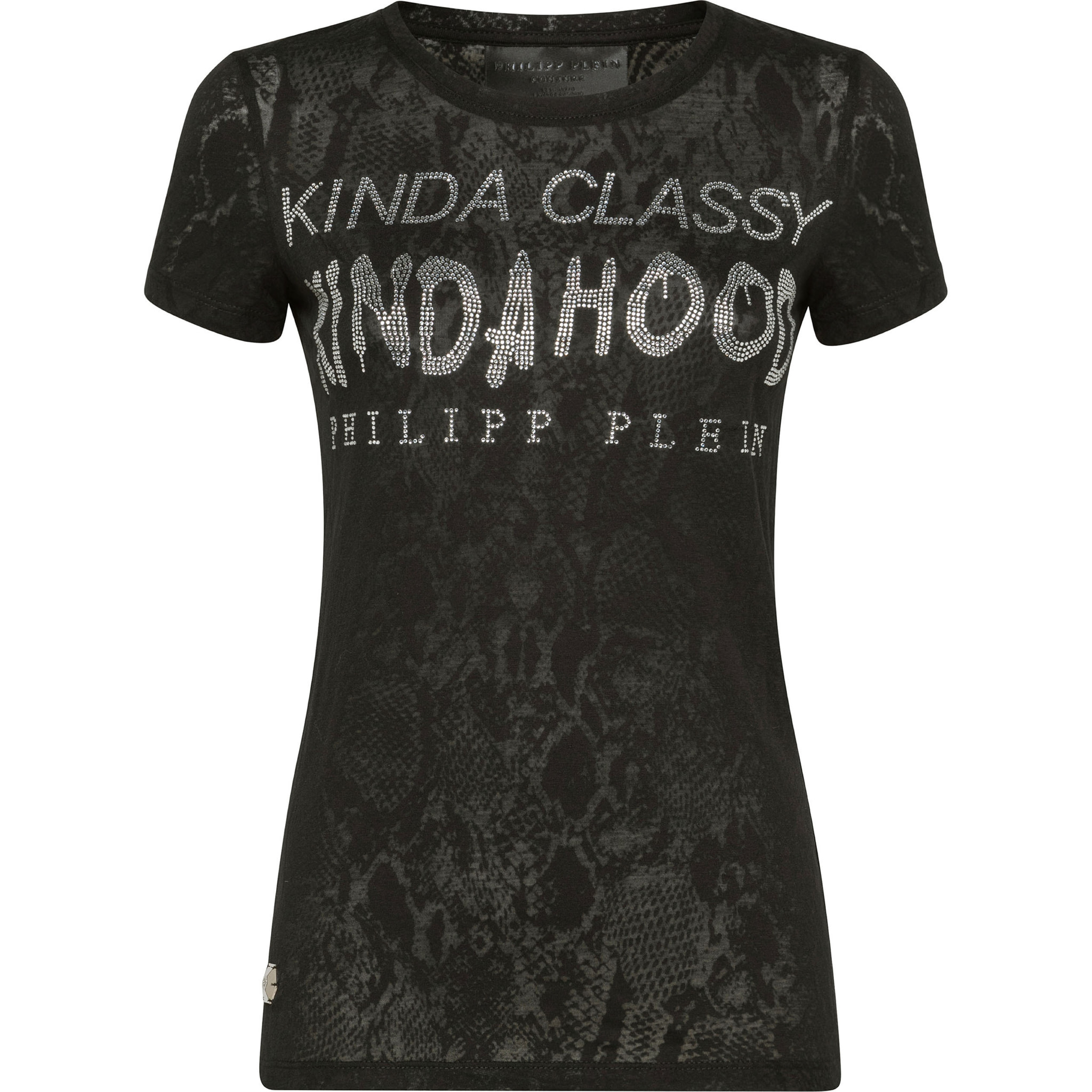 PHILIPP PLEIN T-shirt Round Neck SS Crystal