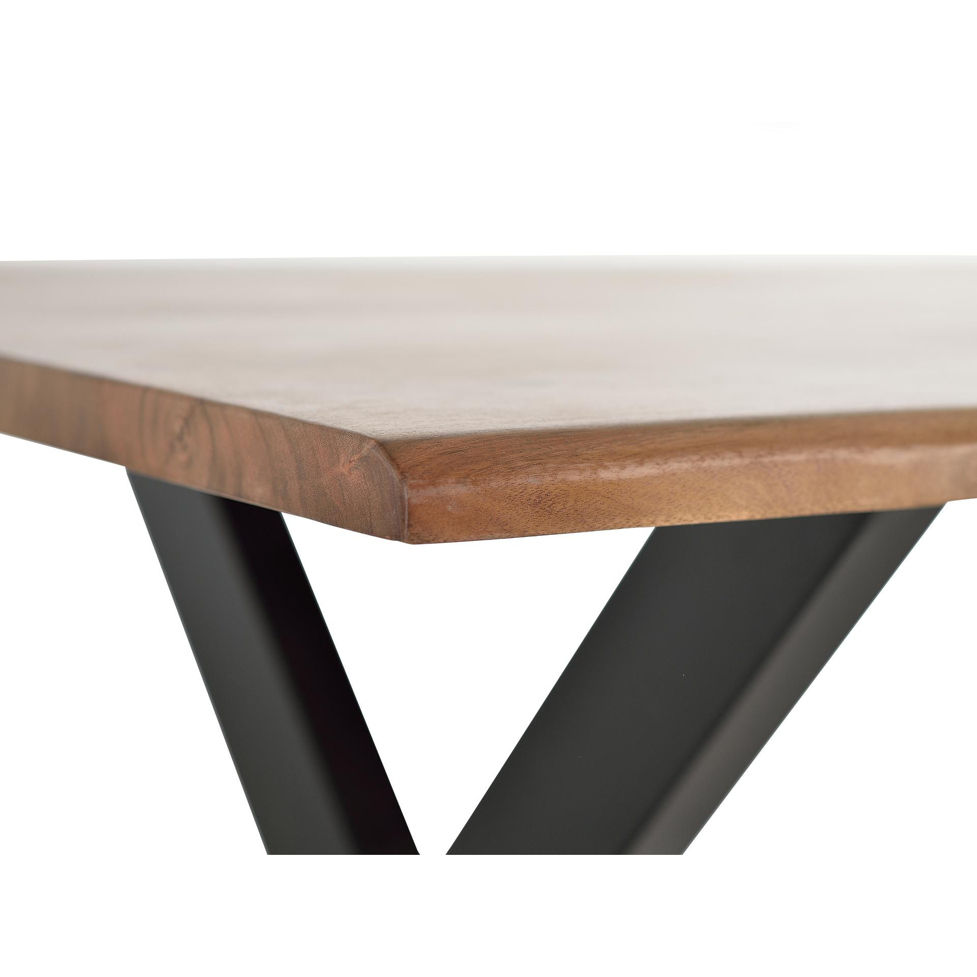 Mesas de Comedor de Madera de Acacia 240 Cm Estilo Rústico Industrial