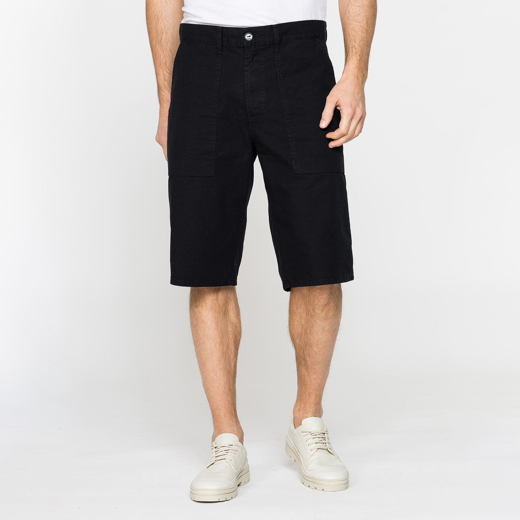 BERMUDA TINTA UNITA IN TELA DI COTONE