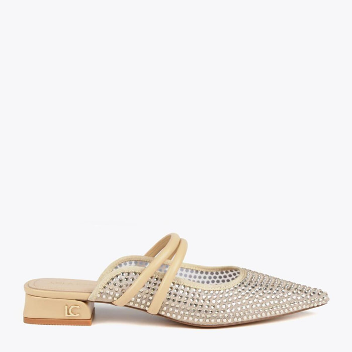 Scarpa slingback in "rete" con rombi