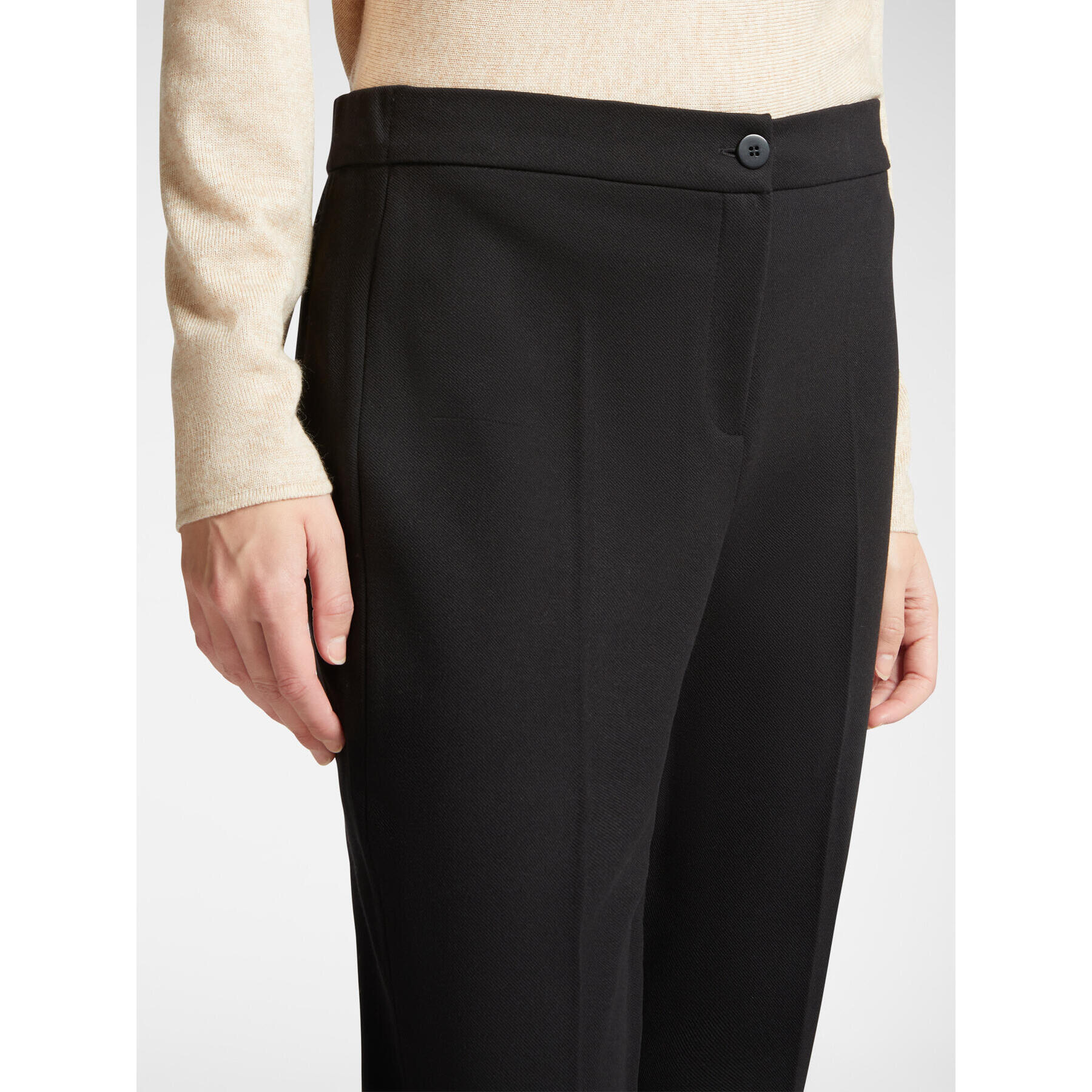 Elena Mirò - Pantalón slim de tejido de punto - Negro