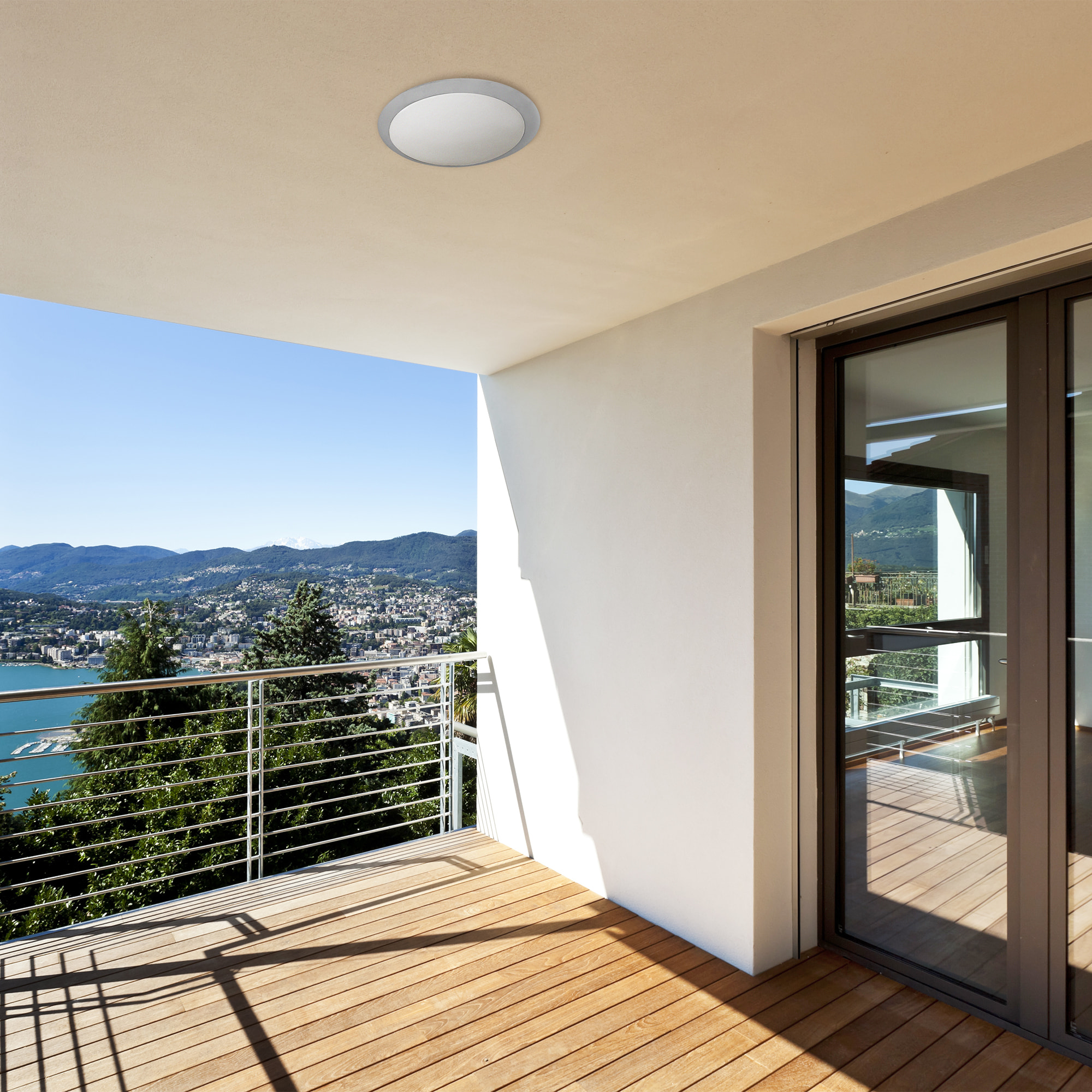 FORLIGHT Plafon Ip65 Ford Round E27 20W Gris 2300Lm