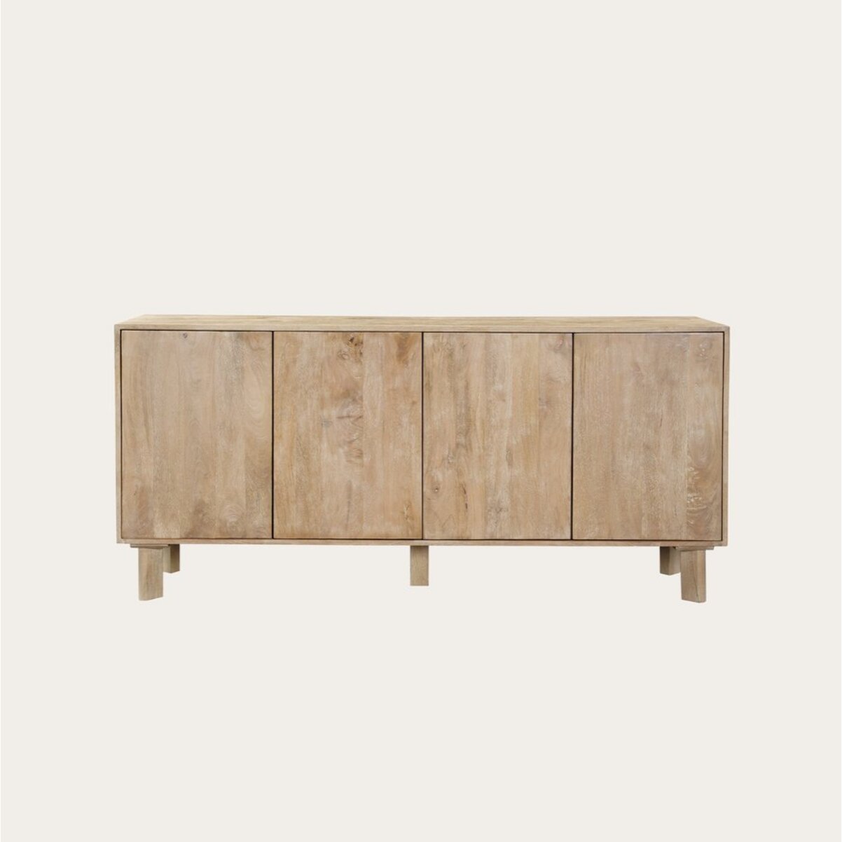 Buffet Bondi -bois massif de mangue et mdf-couleur arabica 160 x 75 x 40 cm