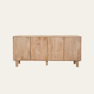 Buffet Bondi -bois massif de mangue et mdf-couleur arabica 160 x 75 x 40 cm