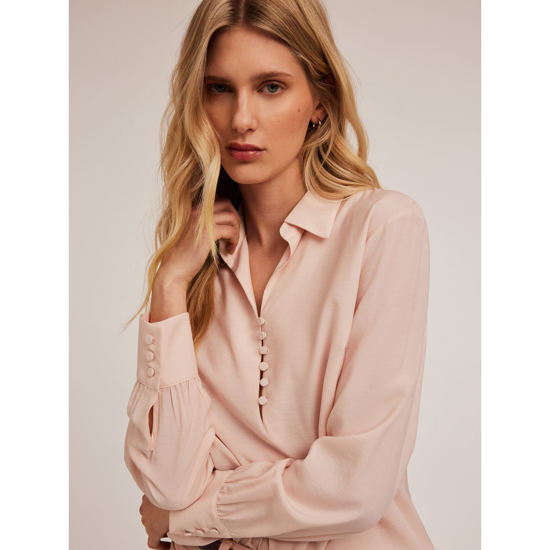 Motivi - Blusa con cuello - Rosa