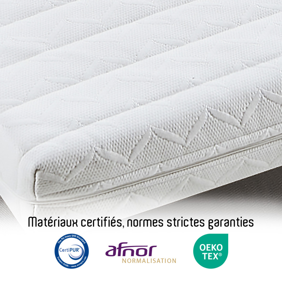 Ensemble Matelas Egio avec sommier en bois