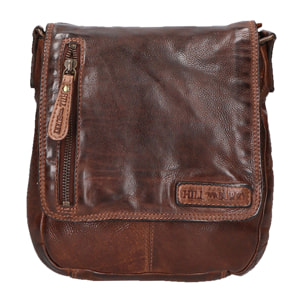 Borsa a tracolla  da uomo In Vera pelle Made in Italy 26x30x8 cm