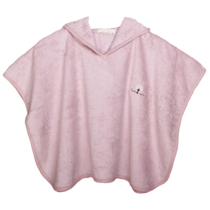 Poncho Eponge 0-24 mois Coton bio Bois de rose