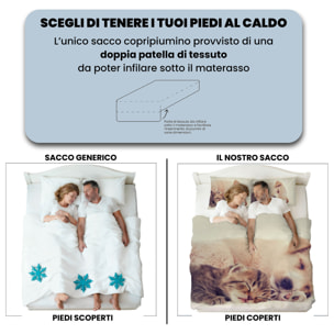 PARURE COPRIPIUMINO GOODNIGHT MATRIMONIALE - STAMPA DIGITALE 100% Microfibra