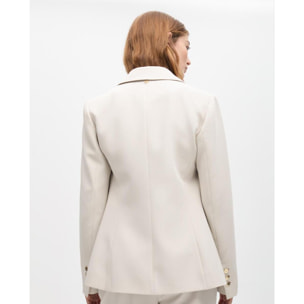 Blazer con Dettaglio Tasca Ricamata