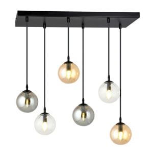 Lampada a sospensione COSMO con diffusori in vetro