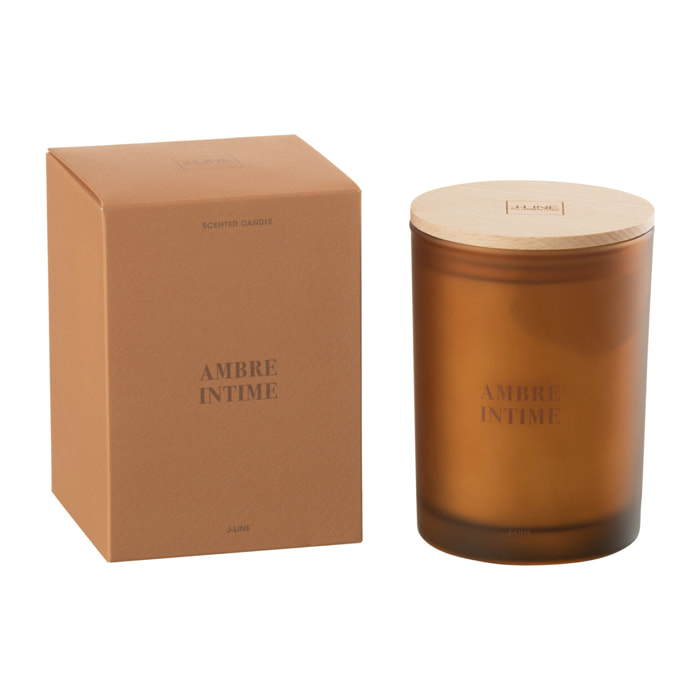 J-Line bougie parfumée Accords Essentiels - Ambre Intime - ocre - 38H