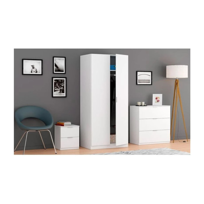 Mesita de noche Low Cost Blanco