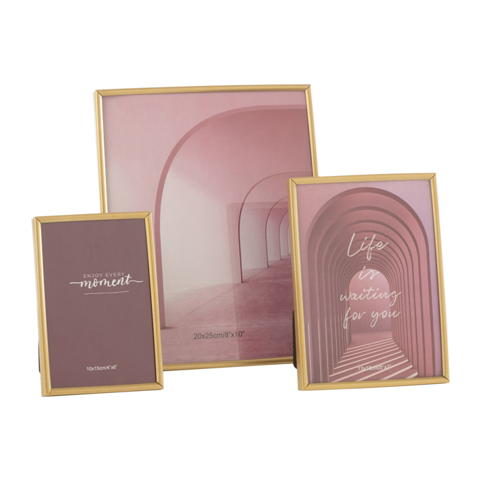 J-Line cadre photo Tracy - acier - or mat - large