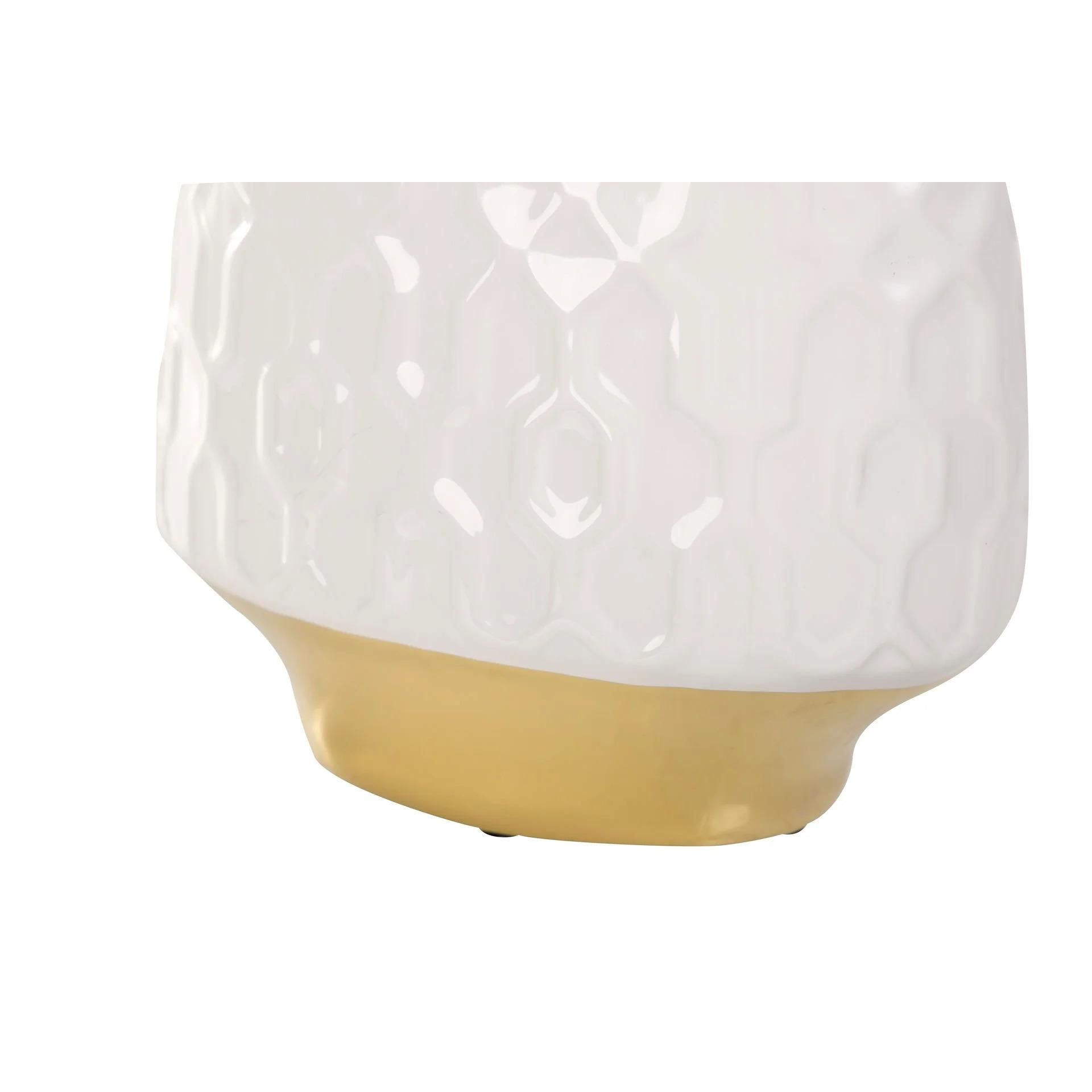 Tibor Ceramica Blanco-oro 19x12x41 Cm