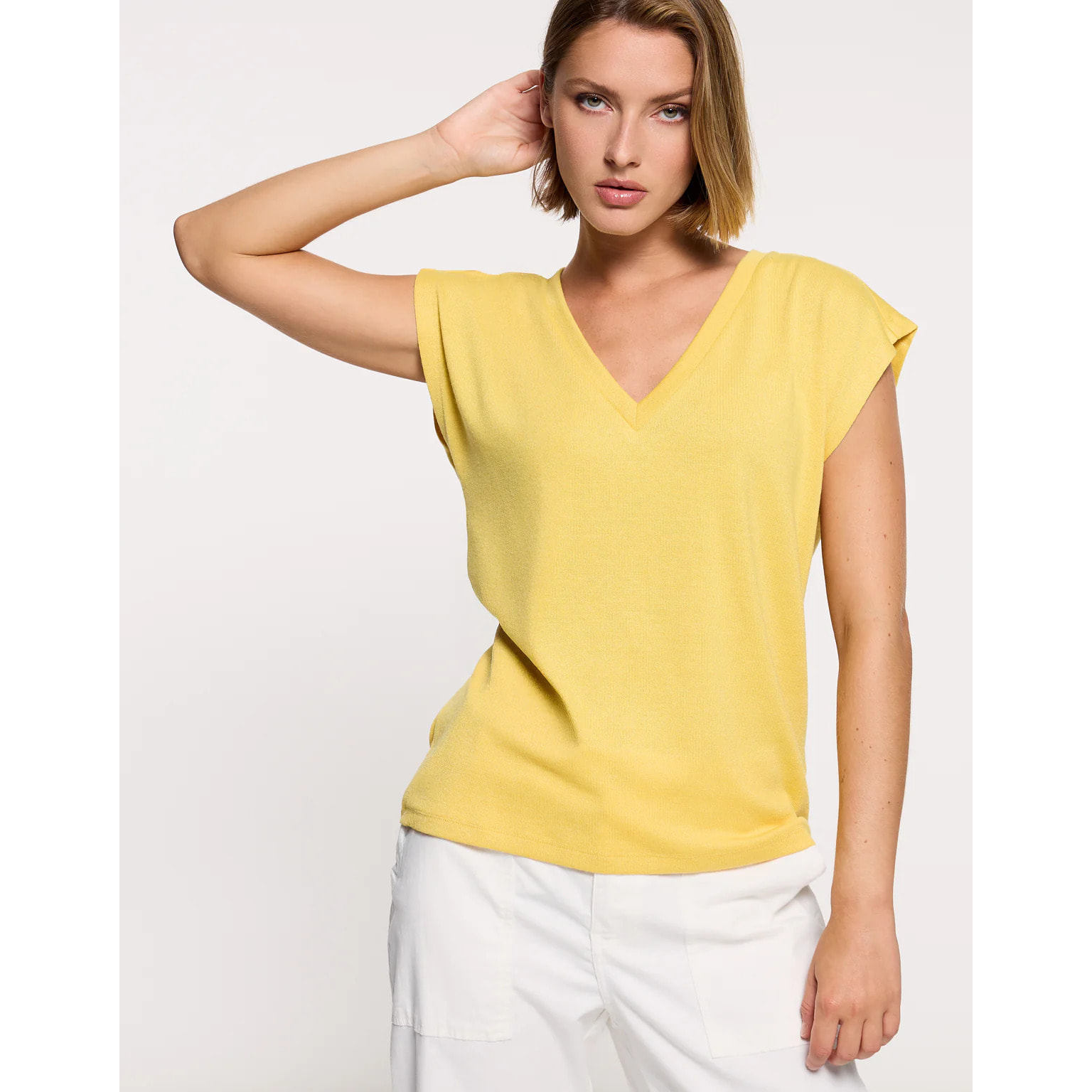 Camiseta Manga Corta Mostaza - Imara