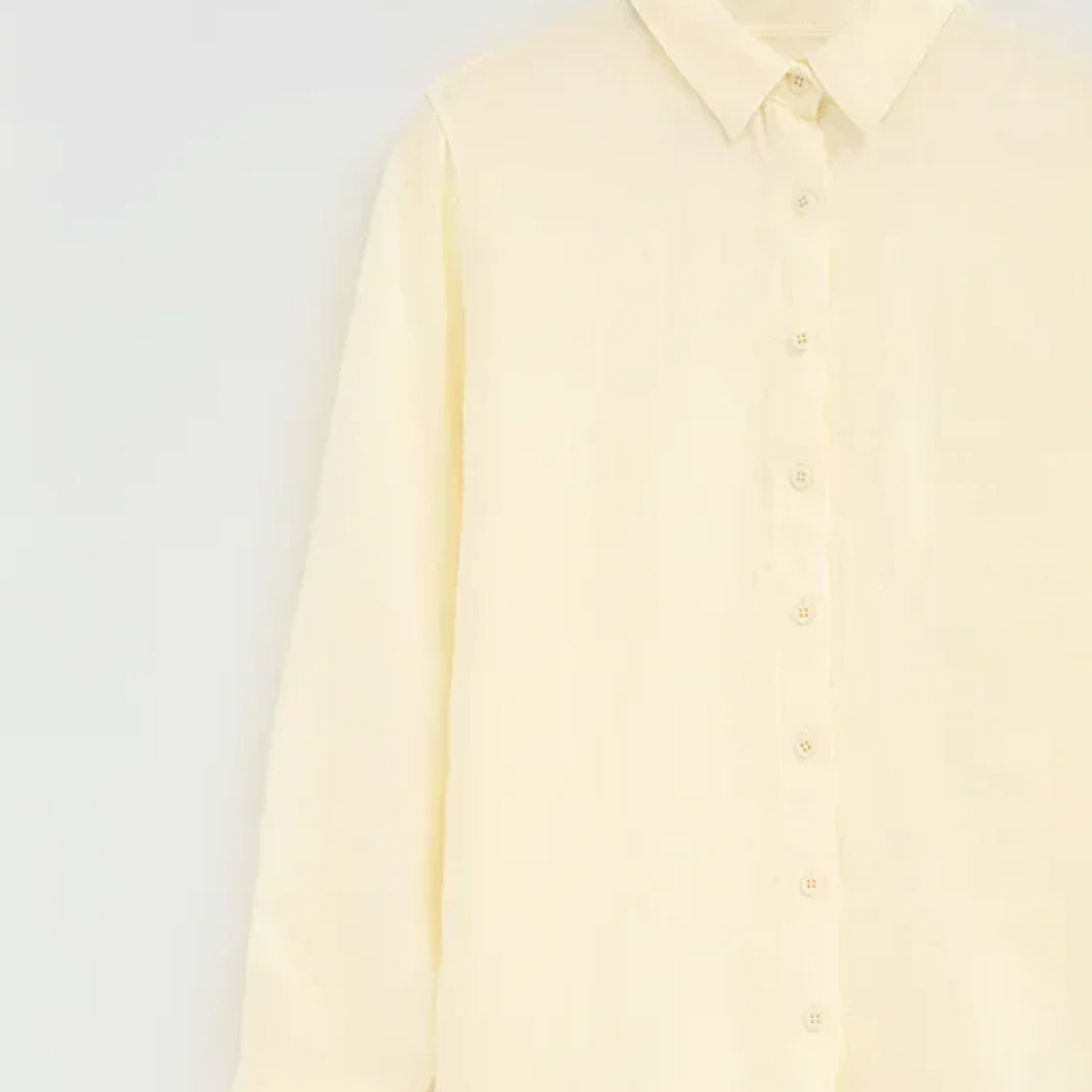 Camisa amarillo pastel de lino con corte relajado y bordado Polo Club
