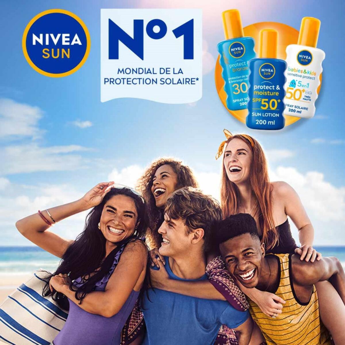 Pack de 2 - Brume Protection Solaire NIVEA SUN FPS 50 PROTECT & DRY TOUCH 200ml
