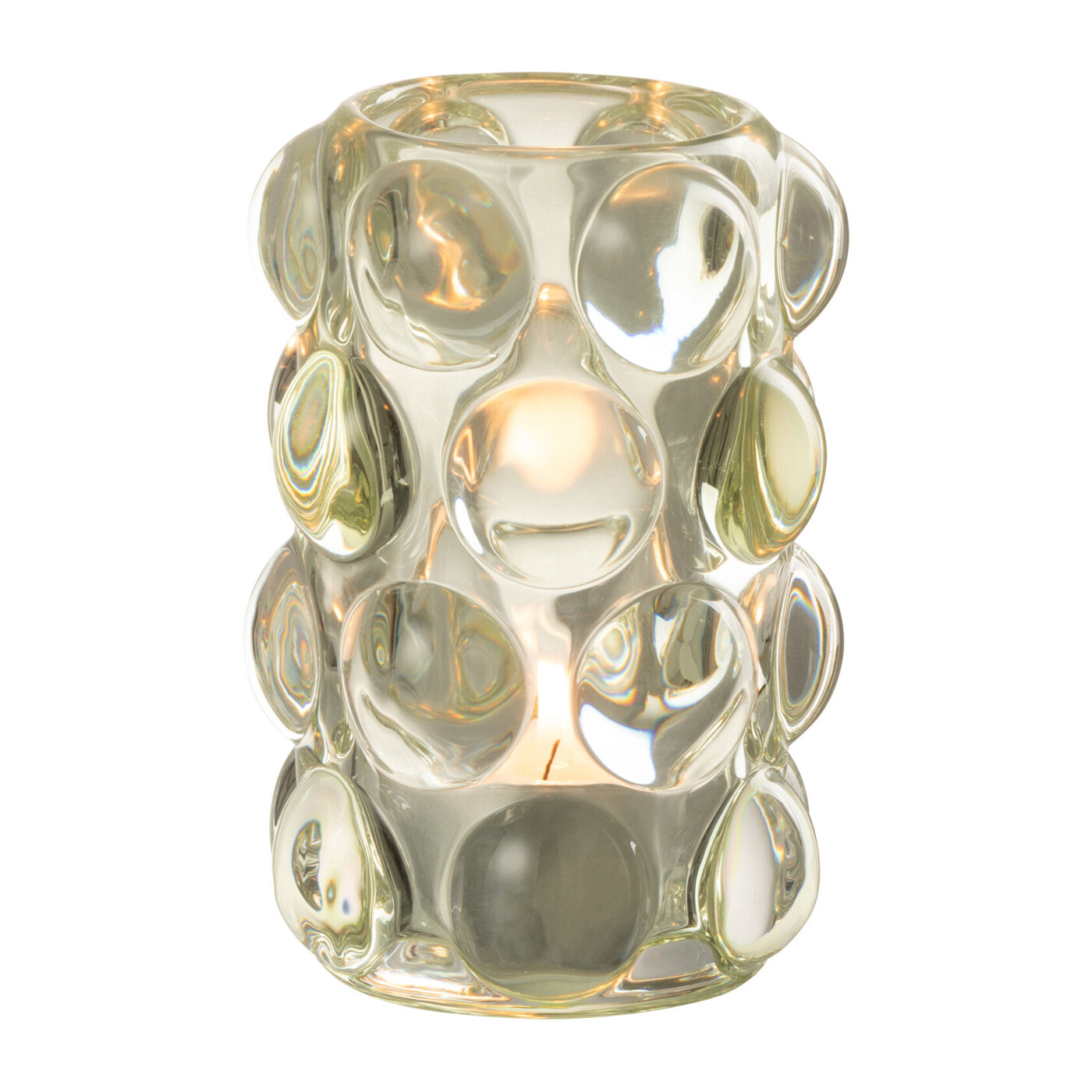 J-Line bougeoir Bollie - verre - vert
