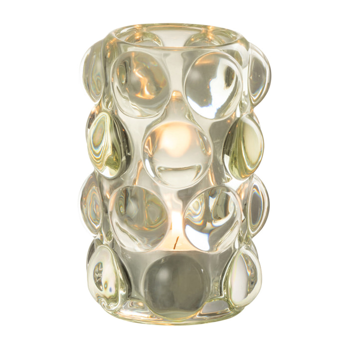 J-Line bougeoir Bollie - verre - vert