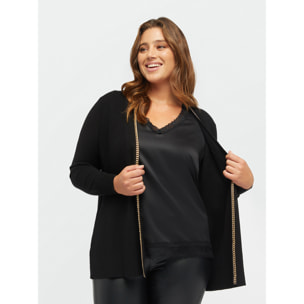 Fiorella Rubino - Cardigan con catena - Nero
