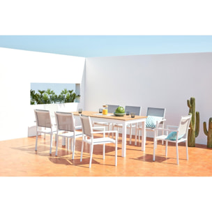 Salon de jardin repas 8 places en aluminium  MIDA