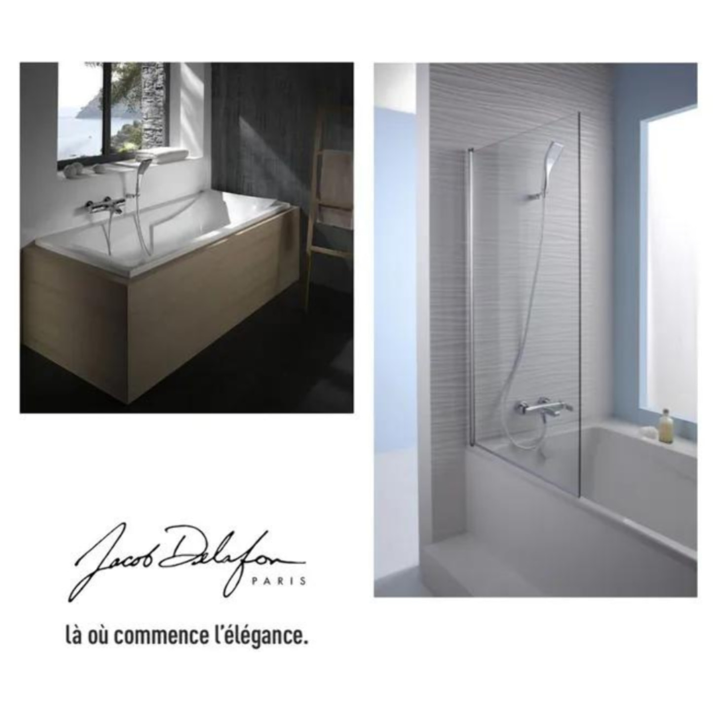 Pack baignoire droite 170 x 75 Corvette + mitigeur bain douche & ensemble de douche + pare bain + bonde