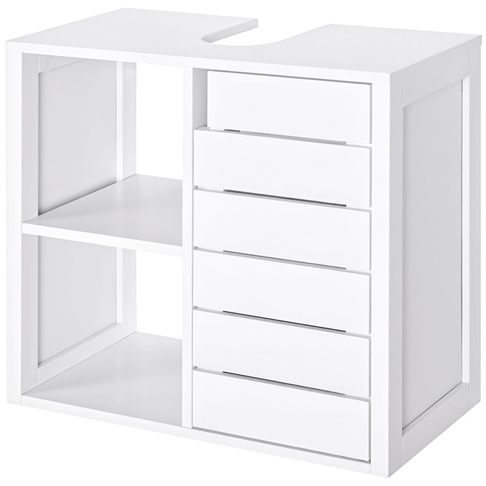 Armario Bajo para Lavabo con Armario 60x30x54cm Blanco