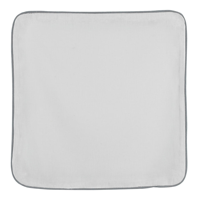Housse de coussin en poly/lin - Blanc cassé