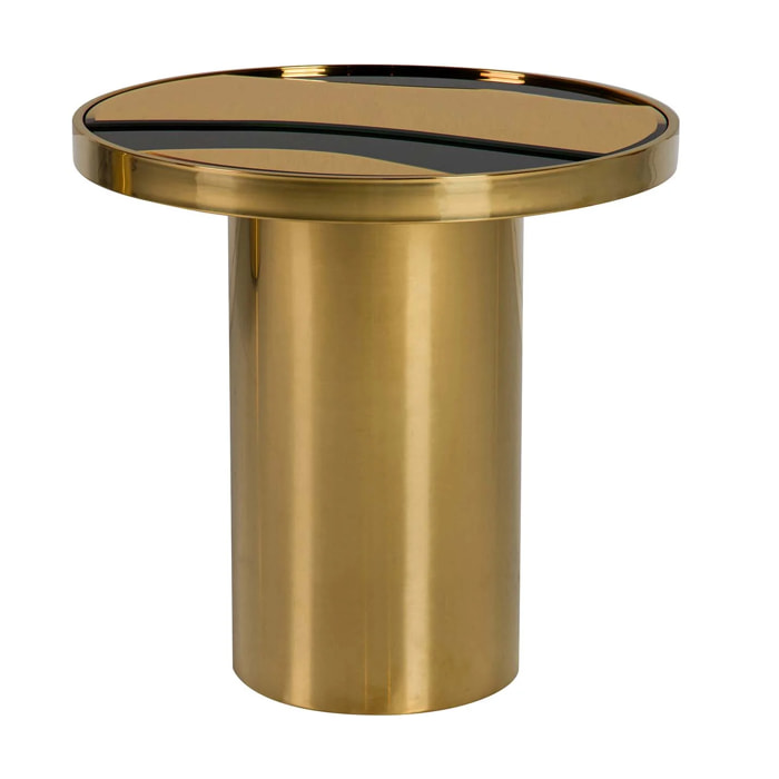 Mesa Auxiliar Acero Inoxidable Dorado 55x53x55 Cm