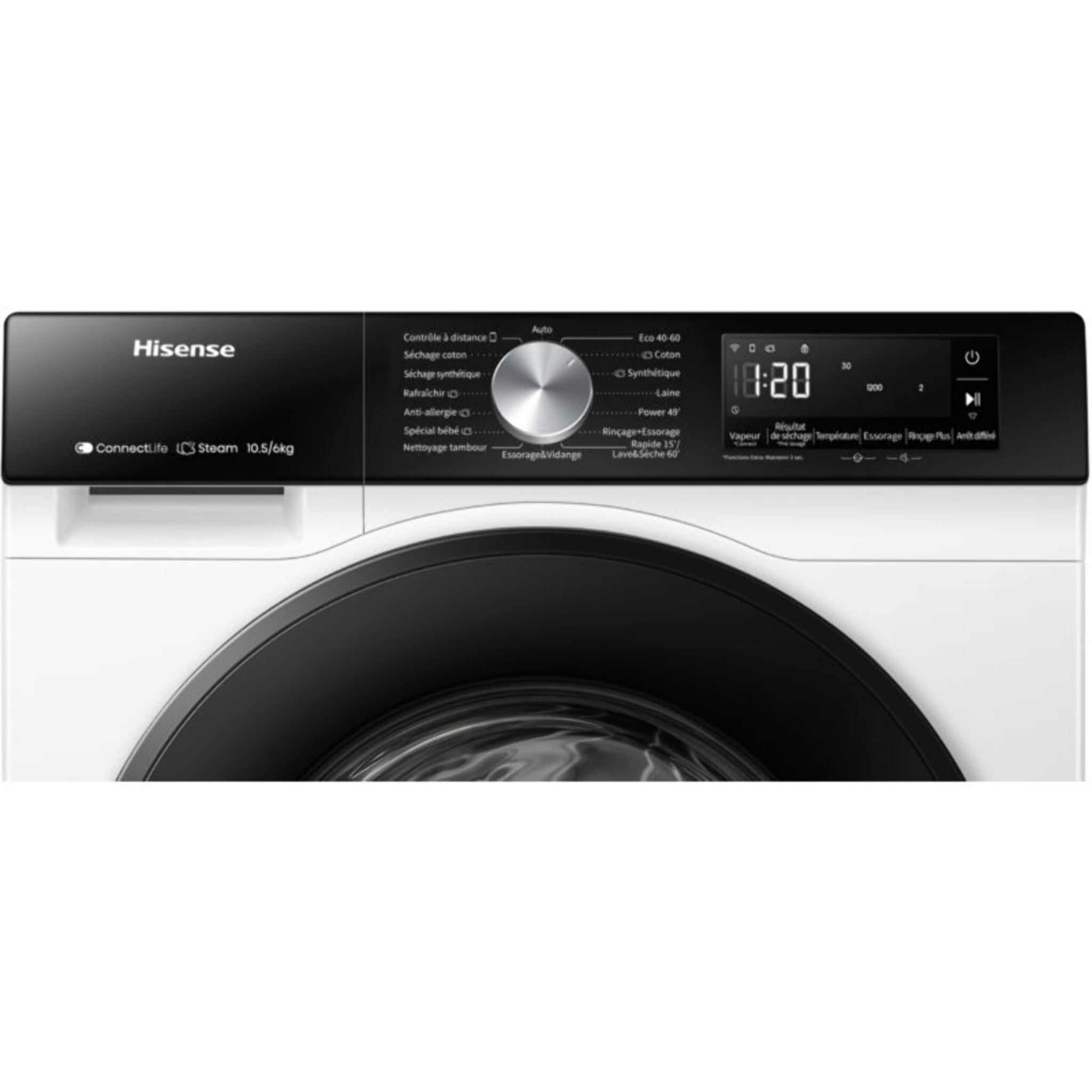 Lave linge séchant hublot HISENSE WD3S1043BW3