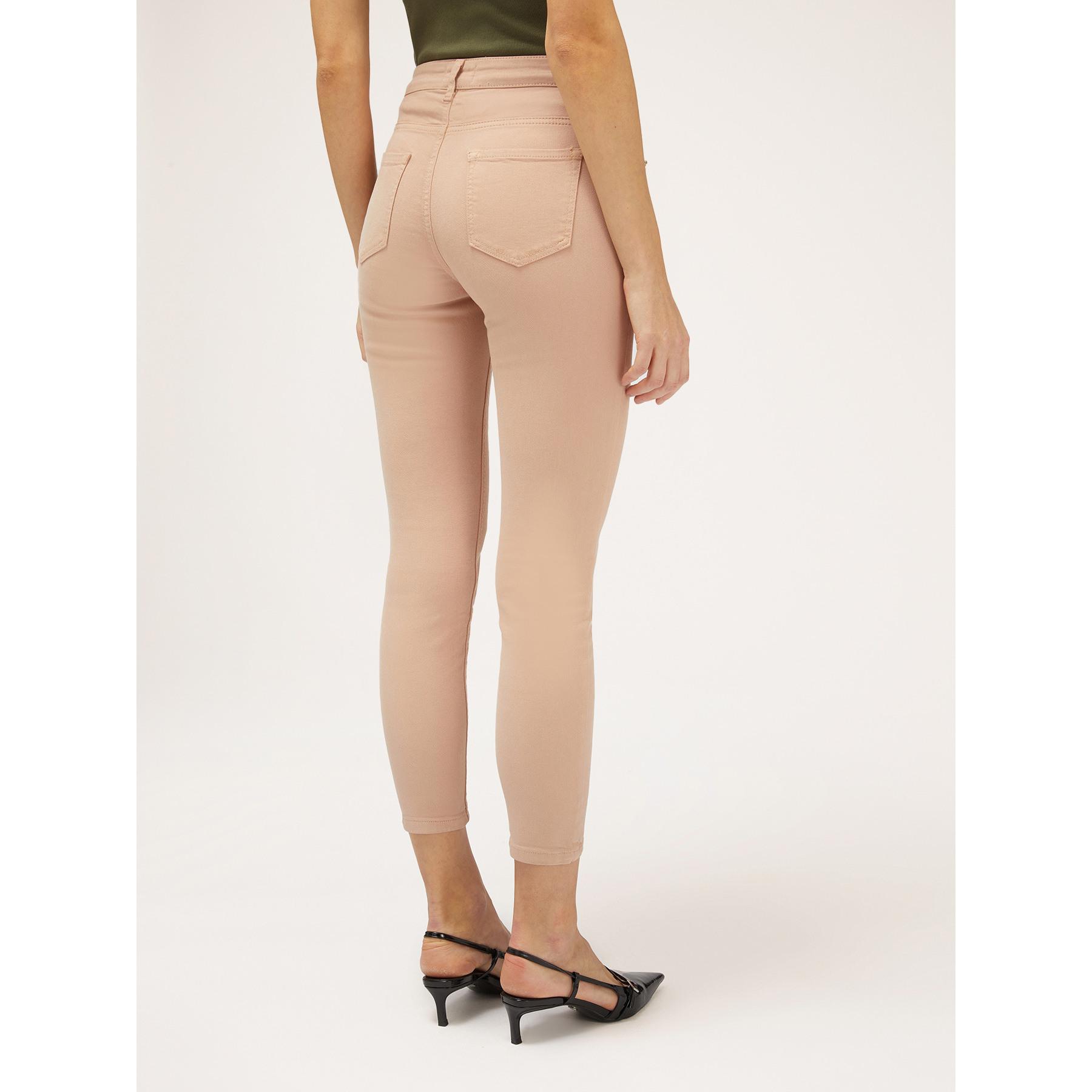 Motivi - Pantalones skinny con detalle de botones - Rosa