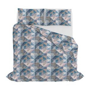 PARURE COPRIPIUMINO RIVER MATRIMONIALE SEPIK BLUE