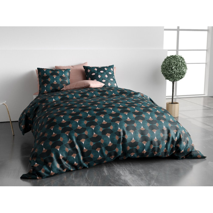 Parure Housse De Couette 3pcs 100% Coton 57 Fils Greek