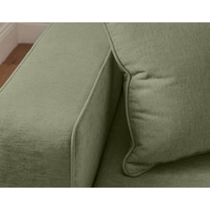 Topaze - canapé d'angle réversible - 4 places - convertible avec coffre - en tissu - Vert