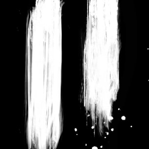 Affiche Trait épreuve négative Affiche + cadre en bois - Noir