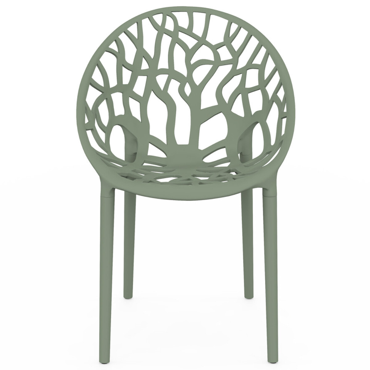 Chaises de jardin empilables Mira vertes - lot de 4