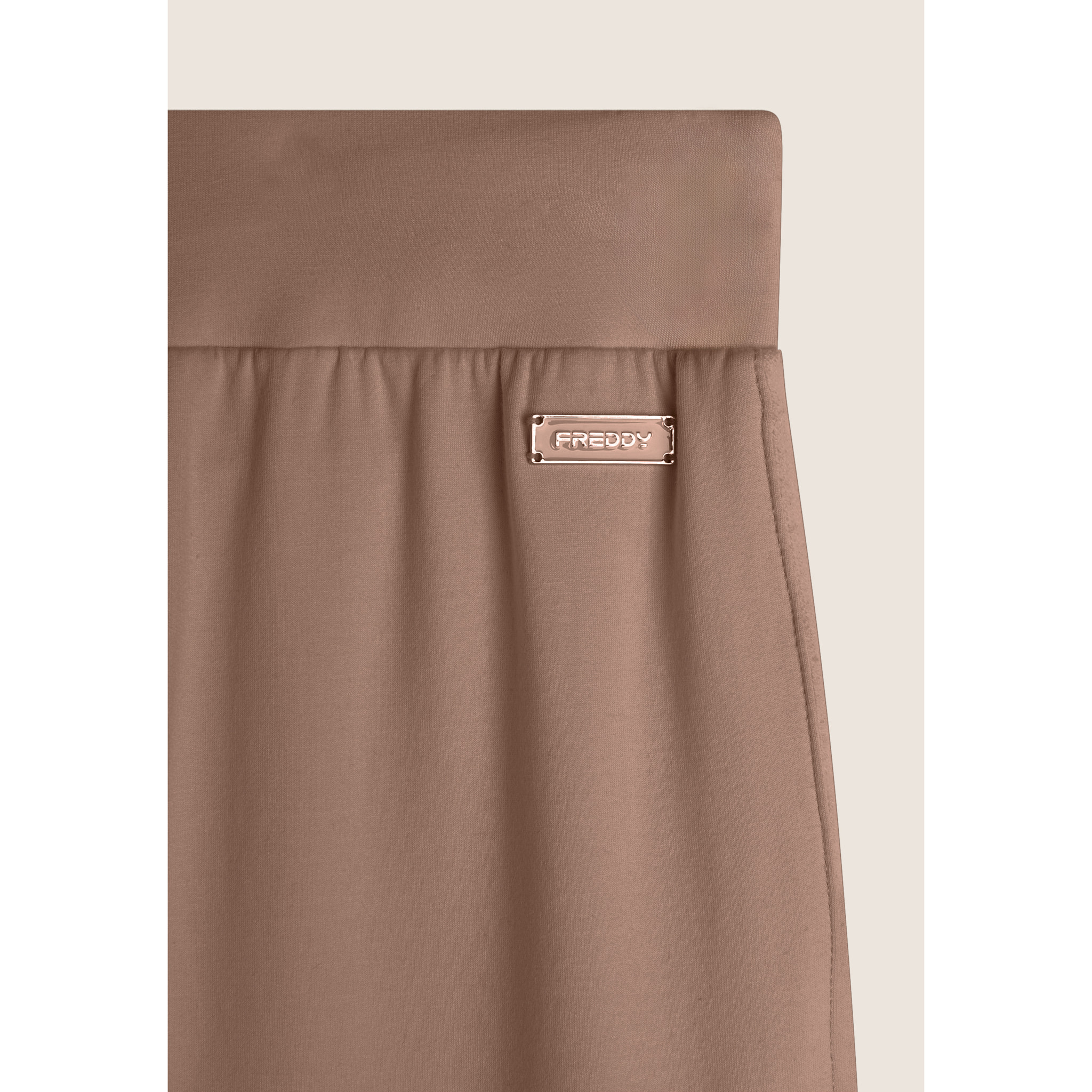 Pantalone in felpa modal con bande laterali a trecce