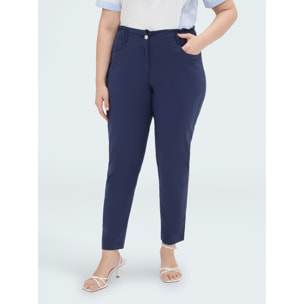 Fiorella Rubino - Pantaloni Balloon in cotone leggero - Blu